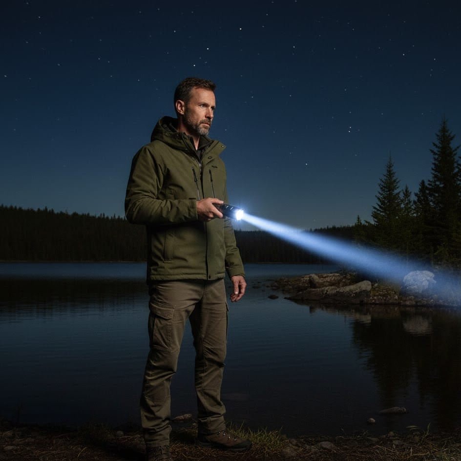 LUMENPRO – 100000 Lumens Rechargeable Tactical LED Flashlight with Zoom