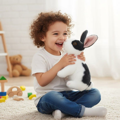 REALBUN – 20cm Lifelike Plush Rabbit for Home Décor & Gift Giving