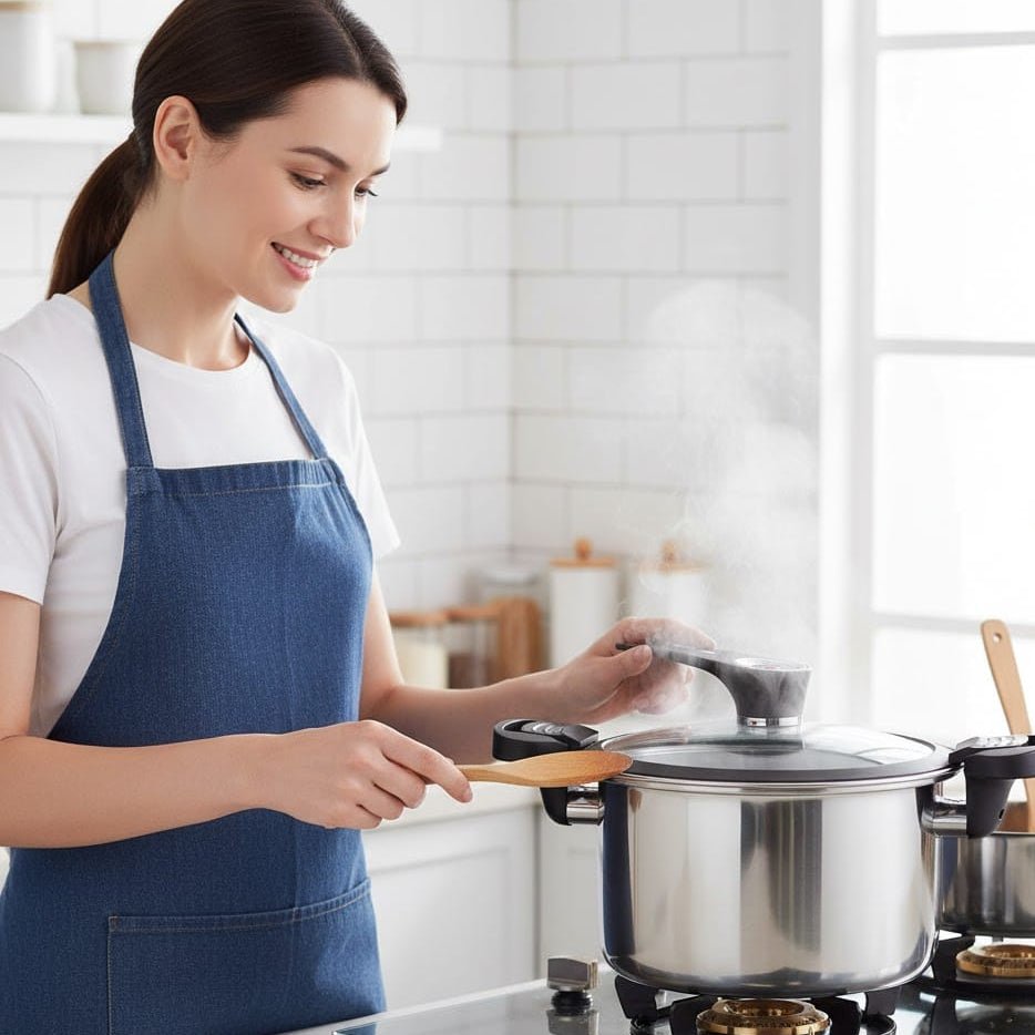 PRESSURECHEF – 304 Stainless Steel Micro Pressure Cooker for Gas & Induction Use