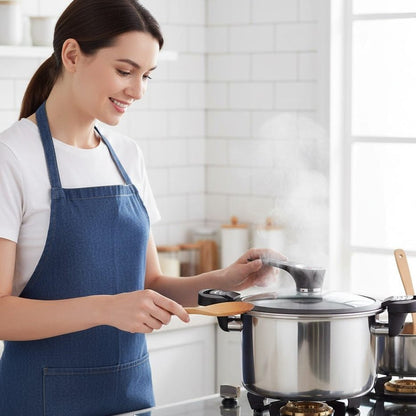 PRESSURECHEF – 304 Stainless Steel Micro Pressure Cooker for Gas & Induction Use