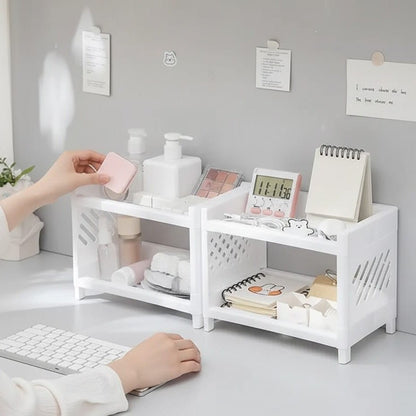 DUALSPACE – Two-Tier Shelf for Modern Home & Office Organization