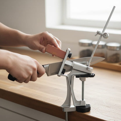 EDGEPRO – 2025 Upgraded Fixed Angle Knife Sharpener with 360° Rotary Base