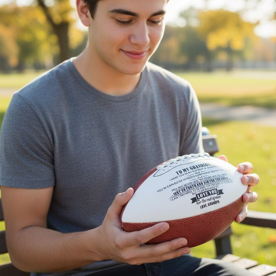 PROGRIP – Size 9 PU Leather American Football for Training & Match Play