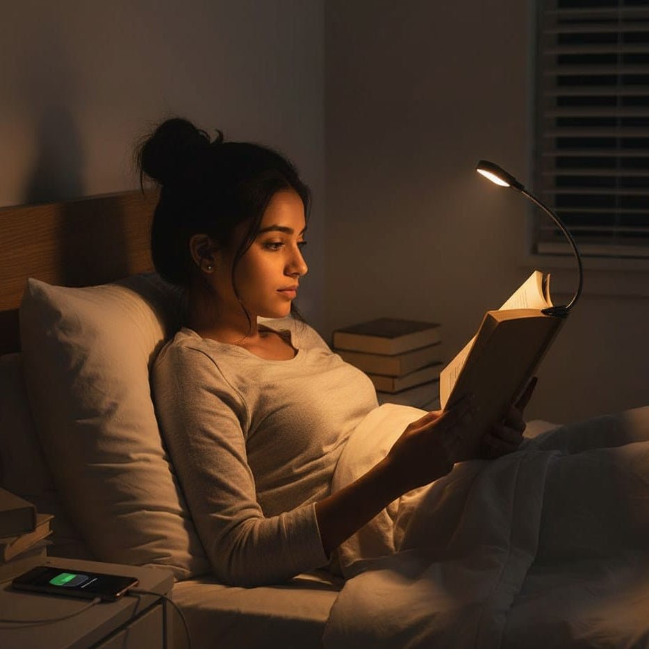 READGLOW – Eye-Caring LED Book Light with Rechargeable & Dimmable Settings