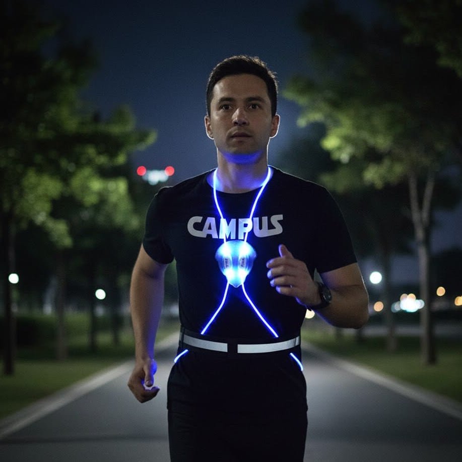LIGHTRUN – LED Reflective Running Vest with Front Light for Night Safety