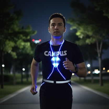 LIGHTRUN – LED Reflective Running Vest with Front Light for Night Safety