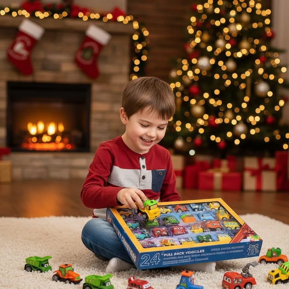 CARVENTURE – 2026 Christmas Countdown Advent Calendar with 24 Pull-Back Cars