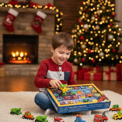 CARVENTURE – 2026 Christmas Countdown Advent Calendar with 24 Pull-Back Cars