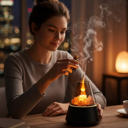 CRYSTALMIST – Aromatherapy Diffuser with Natural Gemstones for Serenity