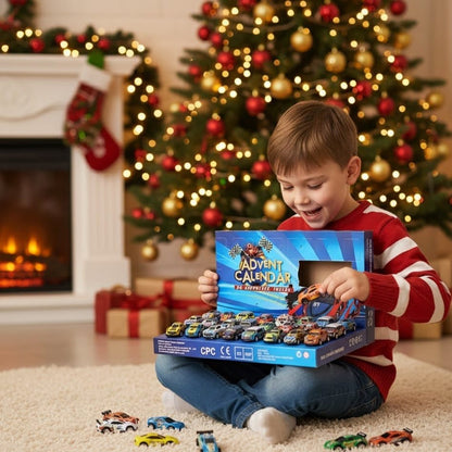 RACERVENT – 24-Day Christmas Advent Calendar with Alloy Racing Car Toys
